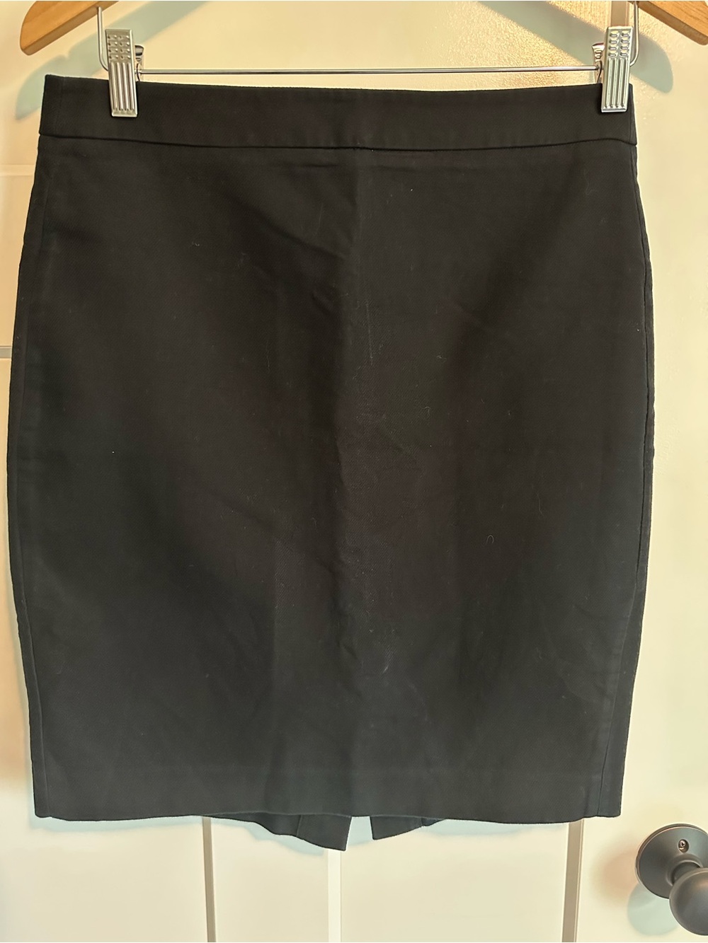 J. Crew Black Tailored Pencil Skirt